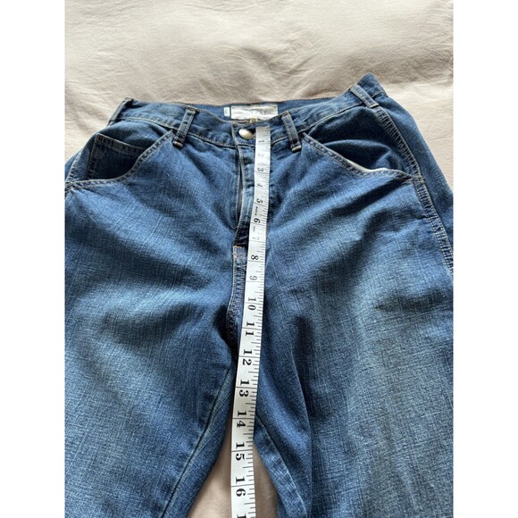 The Great Womens 27 Blue Denim Dark Wash The Carpenter Pant Jeans Cargo Straight - Picture 6 of 10